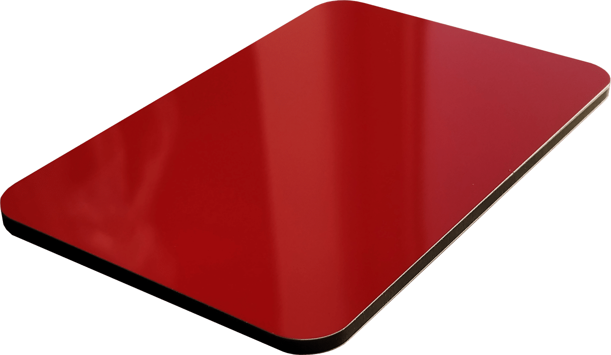 Czerwony błysk RAL3020 Alukompozyt 3mm