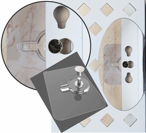 gwoździe samoprzylepne do płytek dla osłon wiszących 4szt